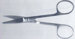 Ножницы  с одним острым концом, прямые, изогнутые   J-22-012 (One point sharp scissors straight, curved) 