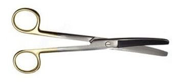 Ножницы  тупоконечные вертикально-изогнутые   J-22-029 (Blunt scissors vertically curved)  