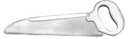 Пила листовая с металлической ручкой JO-21-225 (Dissecting blade saw with metal handle) 