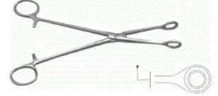 Щипцы  геморроидальные окончатые прямые J-36-080 (Haemorrhoidal clamps fenestrated, straight)