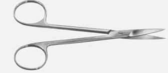 Ножницы  с двумя острыми концами, прямые, изогнутые Н-295 (Double pointed scissors straigh, curved) 
