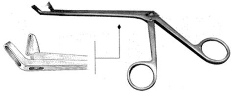 Конхотом с овальным отверстием изогнутый К-143 (Nasal Cutting Forceps curved GRUENWALD)