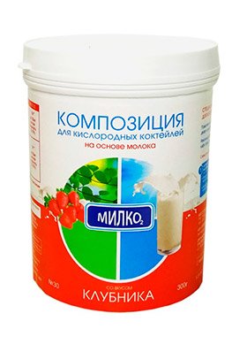 Композиция для кислородных коктейлей МИЛКО Клубничная 300 гр
