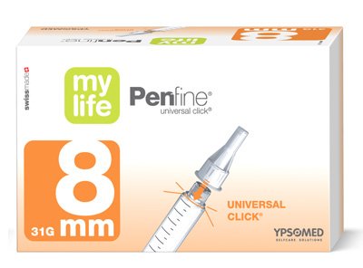 Иглы для шприц-ручек 8 mm Ypsomed mylife™ Penfine® 8 mm (AKZ)
