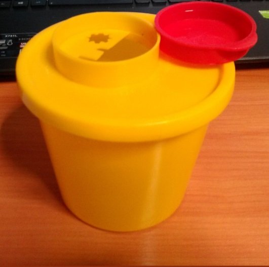 Емкость-контейнер для сбора медицинских отходов и острого инструментария 0.5 л