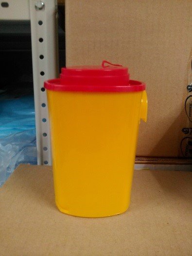 Емкость-контейнер для сбора острого инструмента, 0.5 л, желтый