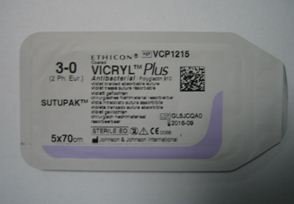 Викрил Плюс (антибактериальный) фиолетовый 3-0 (2 ph.eur.), 5x70 см